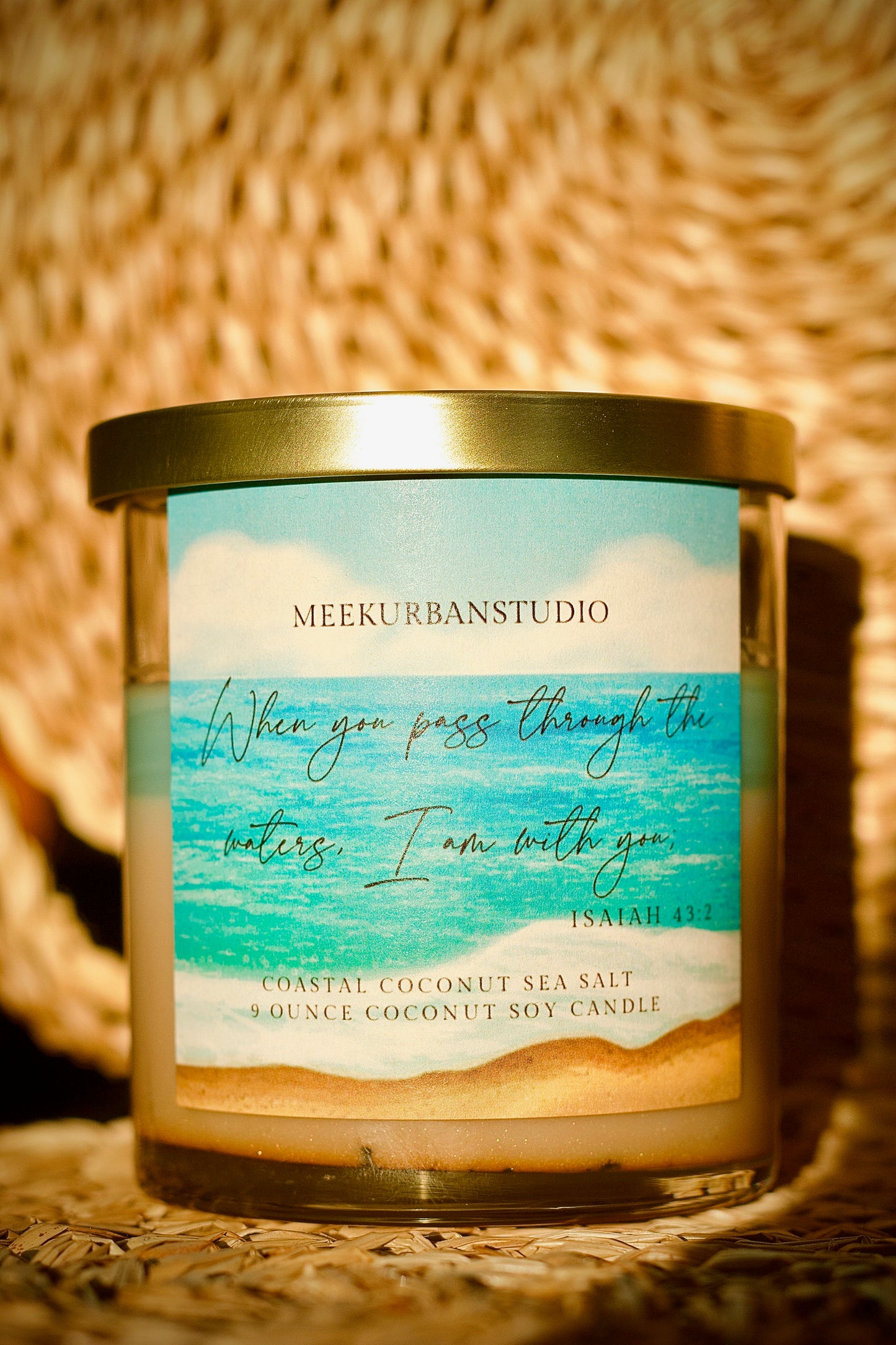 Isaiah 43:2 Coastal Candle