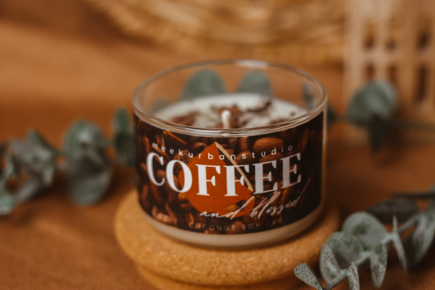 Coffee and blessed candle