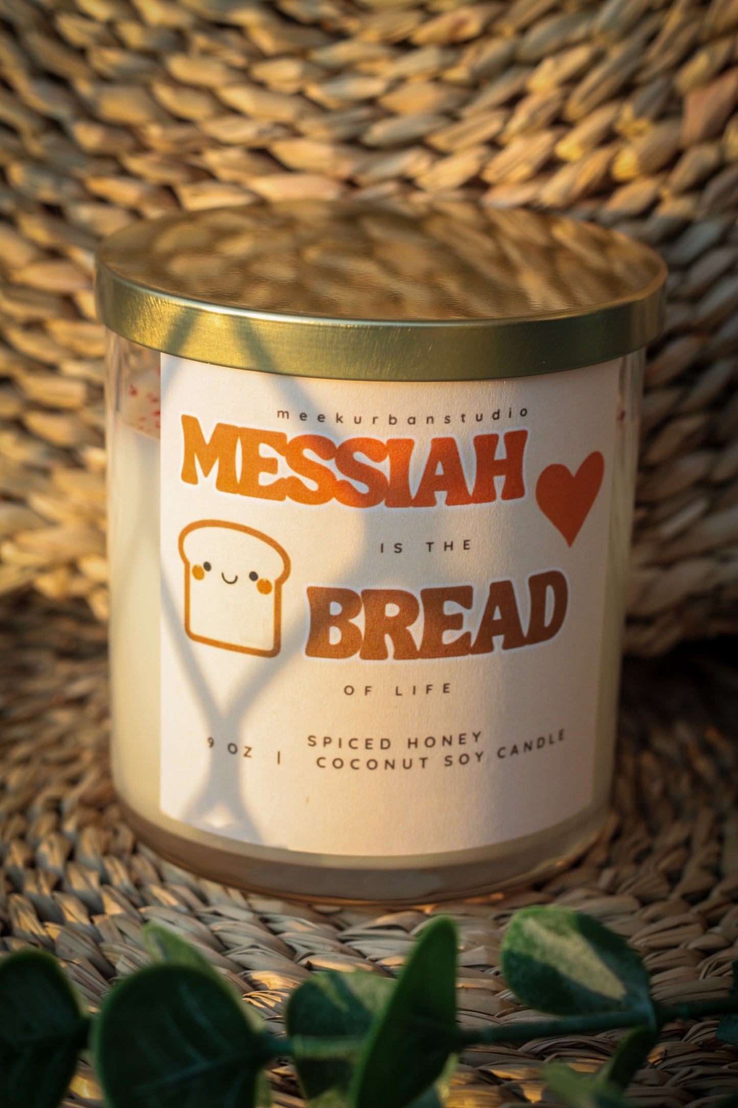 Messiah is the bread of life candle