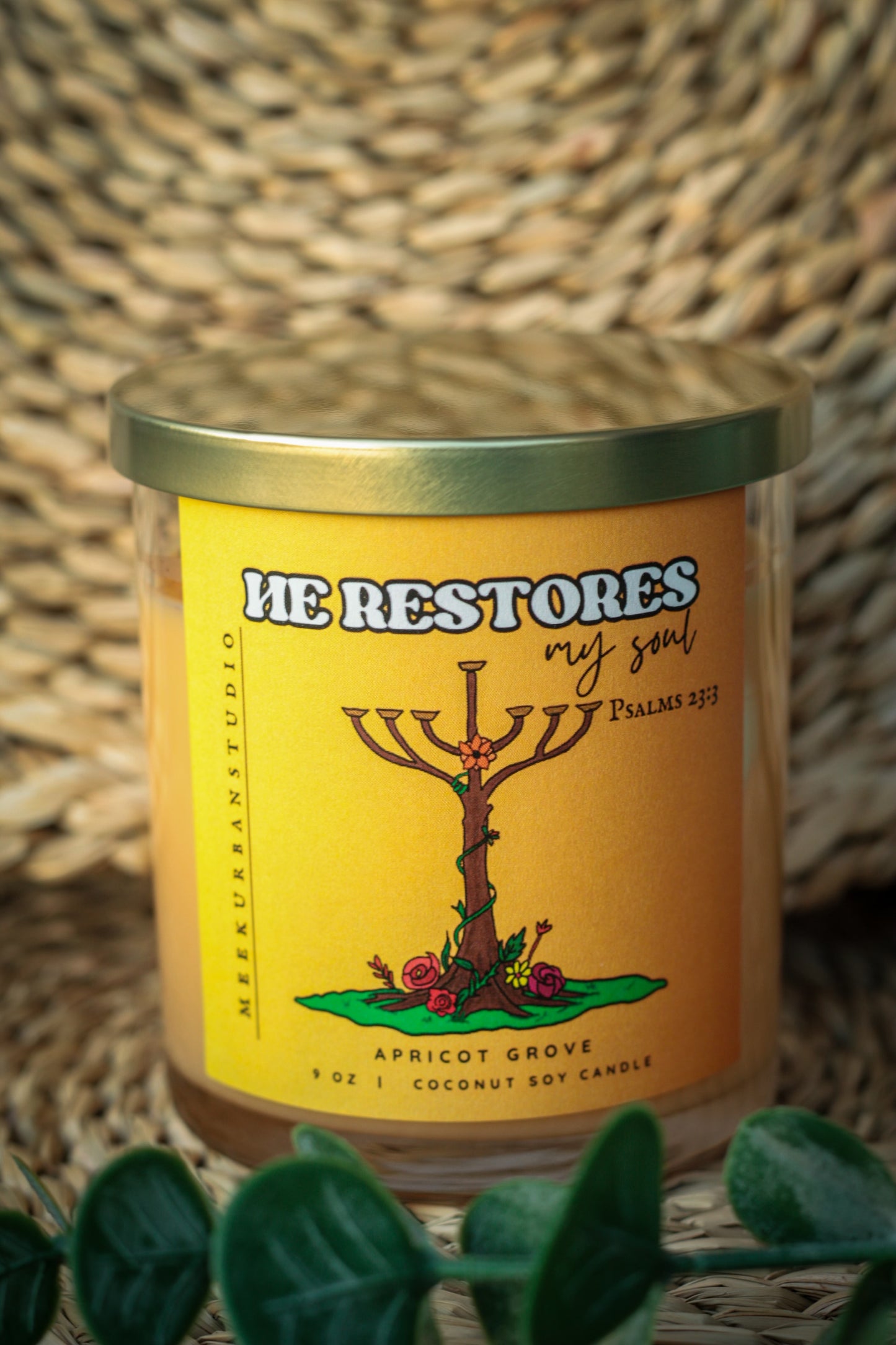 He Restores My Soul Candle