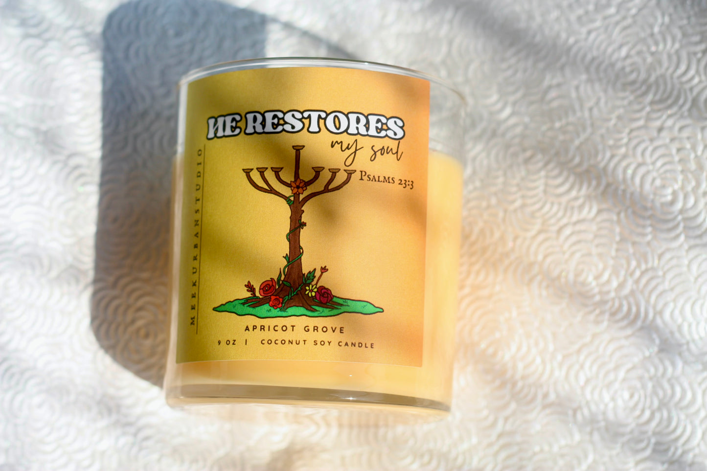 He Restores My Soul Candle