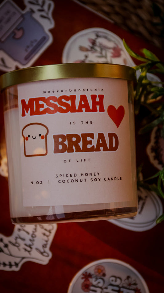 Messiah is the bread of life candle